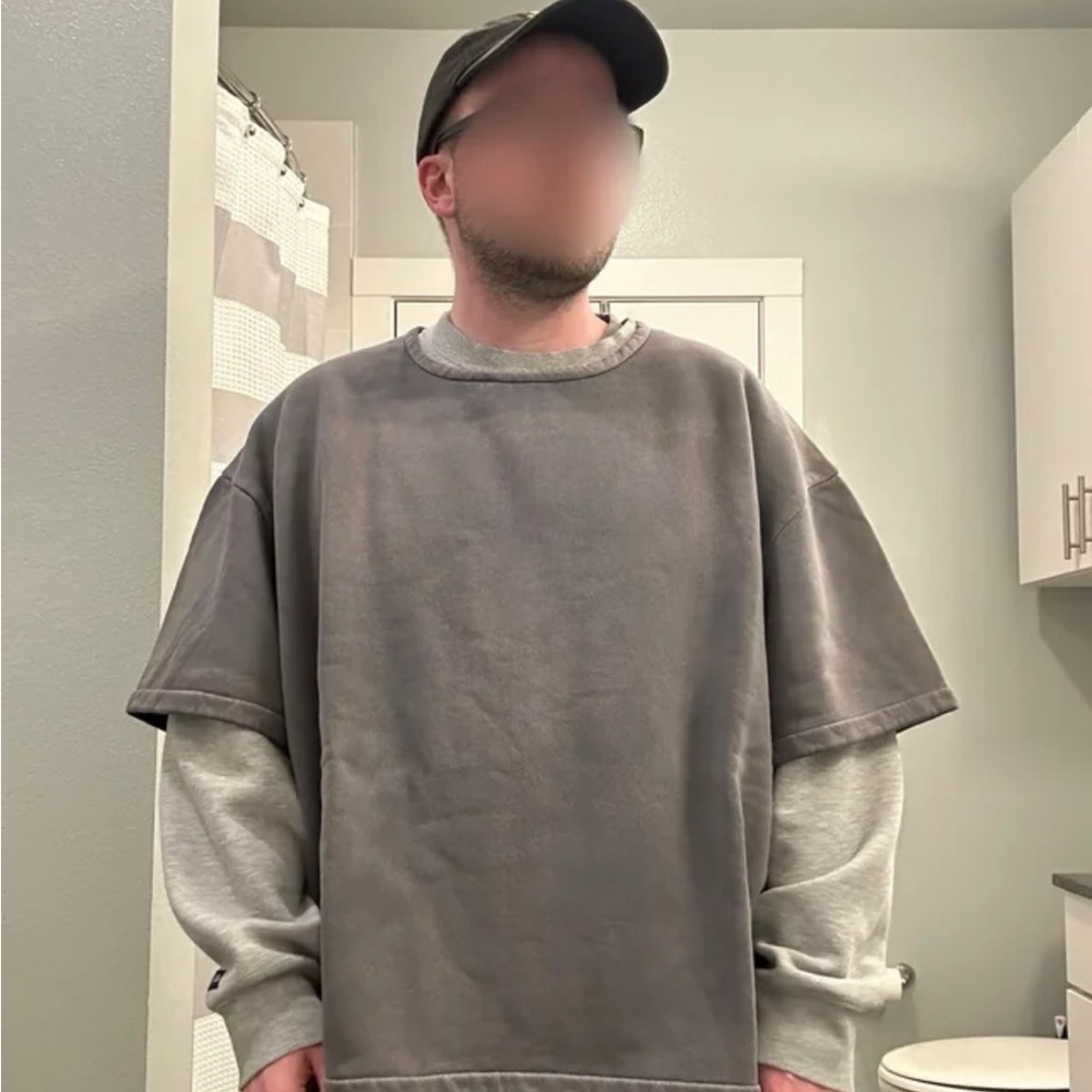 Yzy gap oversized fleece yoke tee